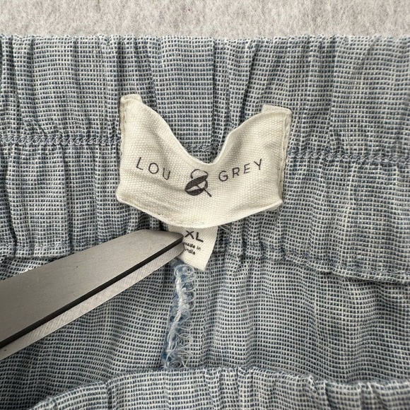 Lou & Grey Linen Pants Womens XL Light‎ Blue Pull On Tapered Beachy Coastal Crop - Picture 4 of 8